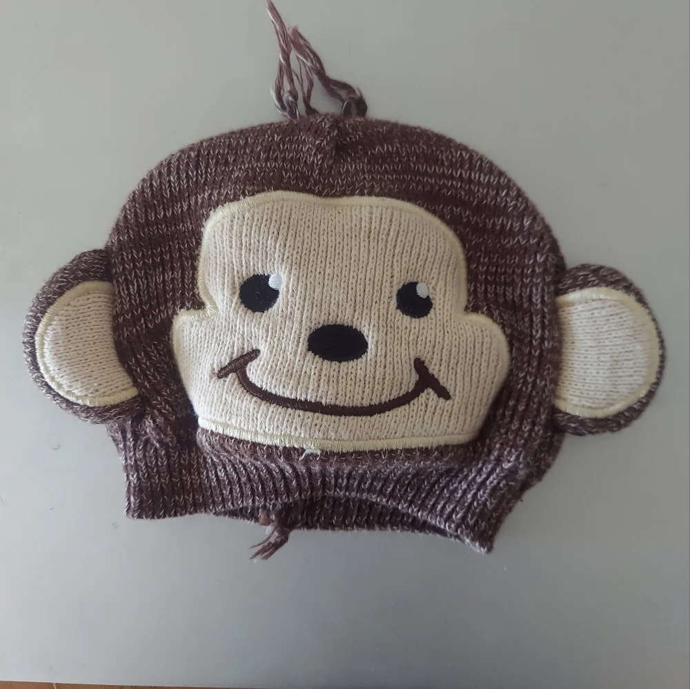 🎁 10/$25 Monkey knit cap,  0-6 months